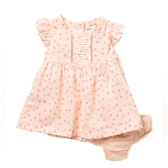🆕JESSICA SIMPSON BABY - 3/6M - NWT - 2PC STRAWBERRY DRESS AND BLOOMER - Picture 5 of 5